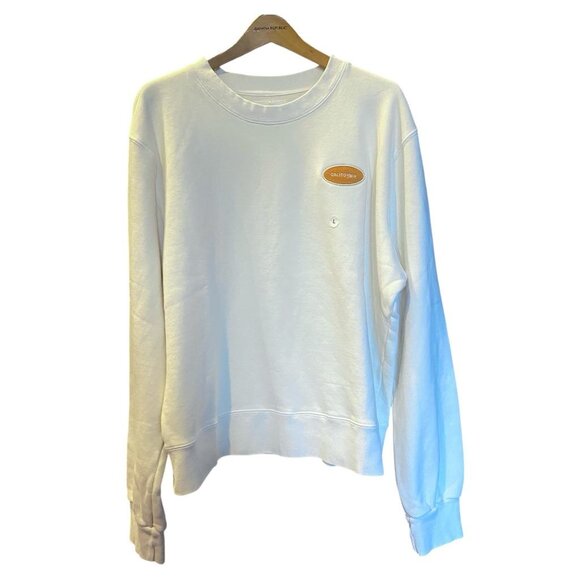California Incline MALIBU CALI Crew Neck Sweatshirt Cream Size L Sample NWT - Picture 2 of 14